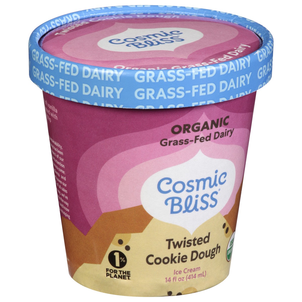slide 10 of 14, Cosmic Bliss Organic Twisted Cookie Dough Ice Cream 14 fl oz, 14 fl oz