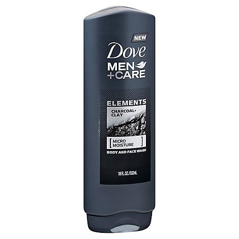 slide 1 of 1, Dove Mencare Body Wash Charcoal Clay - 18 OZ, 18 oz