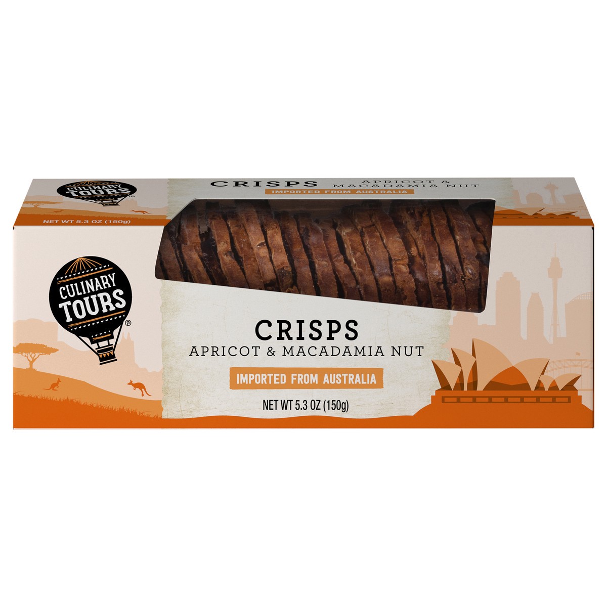 slide 1 of 4, Culinary Tours Apricot & Macadamia Nut Crisps 5.3 oz, 5.3 oz