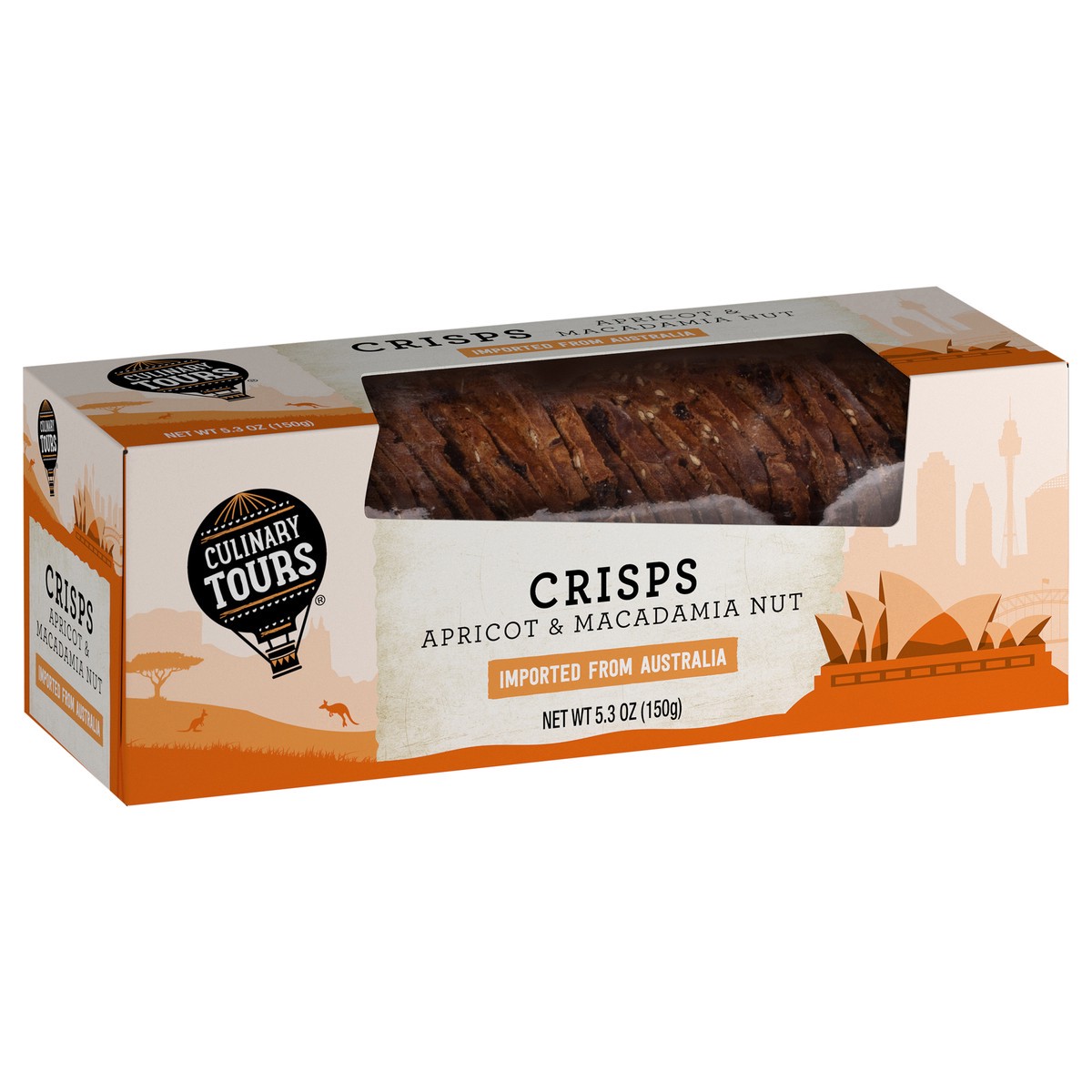 slide 4 of 4, Culinary Tours Apricot & Macadamia Nut Crisps 5.3 oz, 5.3 oz
