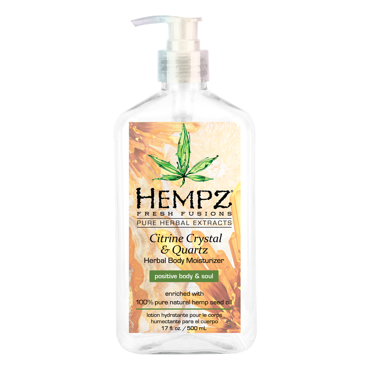 slide 1 of 1, Hempz Citrine Quartz Body Moisturizer, 17 oz