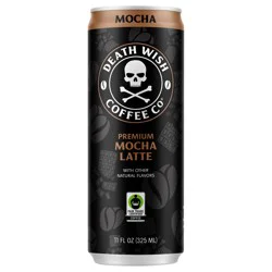 Death Wish Coffee Co. Death Wish Coffee, Premium Mocha Latte, 100% Colombian Cold Brew Fair Trade™ Coffee, 11oz Can