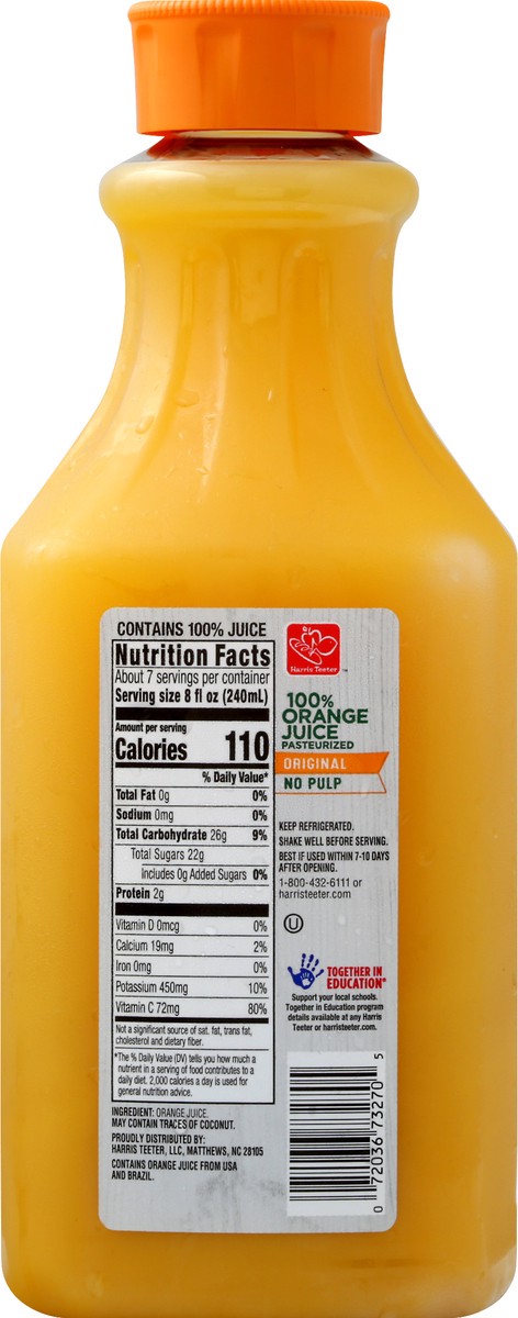 slide 11 of 13, Harris Teeter Orig No Pulp Orange Jc, 1 ct