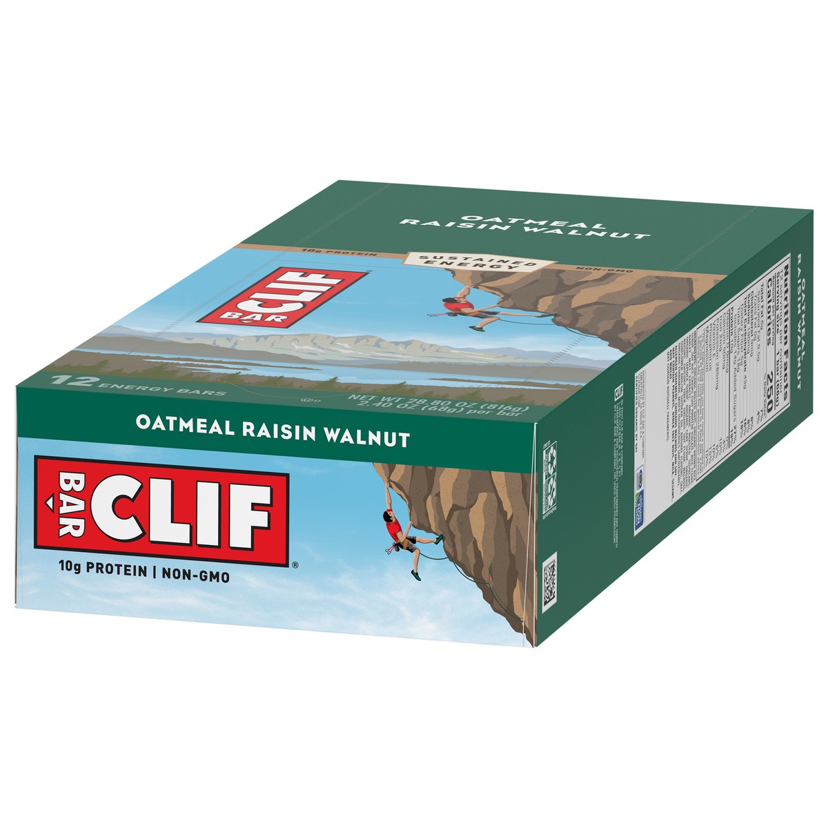 slide 2 of 9, CLIF BAR - Oatmeal Raisin Walnut - Made with Organic Oats - 10g Protein - Non-GMO - Plant Based - Energy Bars - 2.4 oz. (12 Count), 28.8 oz