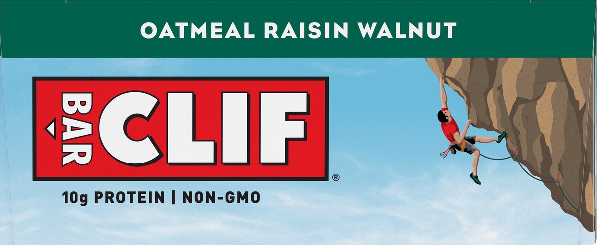 slide 3 of 9, CLIF BAR - Oatmeal Raisin Walnut - Made with Organic Oats - 10g Protein - Non-GMO - Plant Based - Energy Bars - 2.4 oz. (12 Count), 28.8 oz