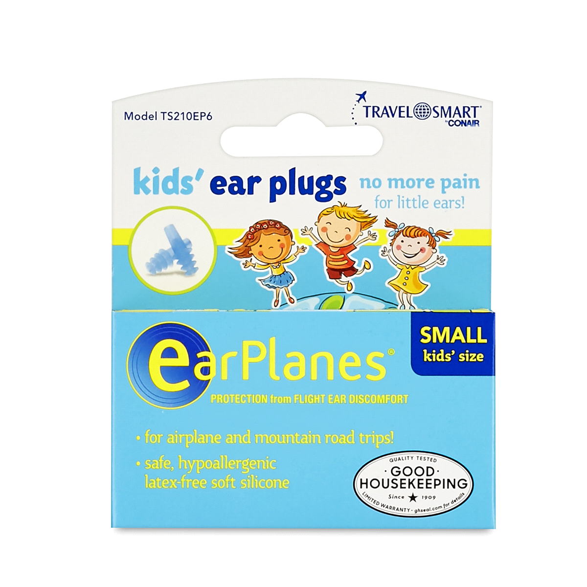 slide 1 of 9, Travel Smart Kids' Earplanes Ear Plugs, 1 pair