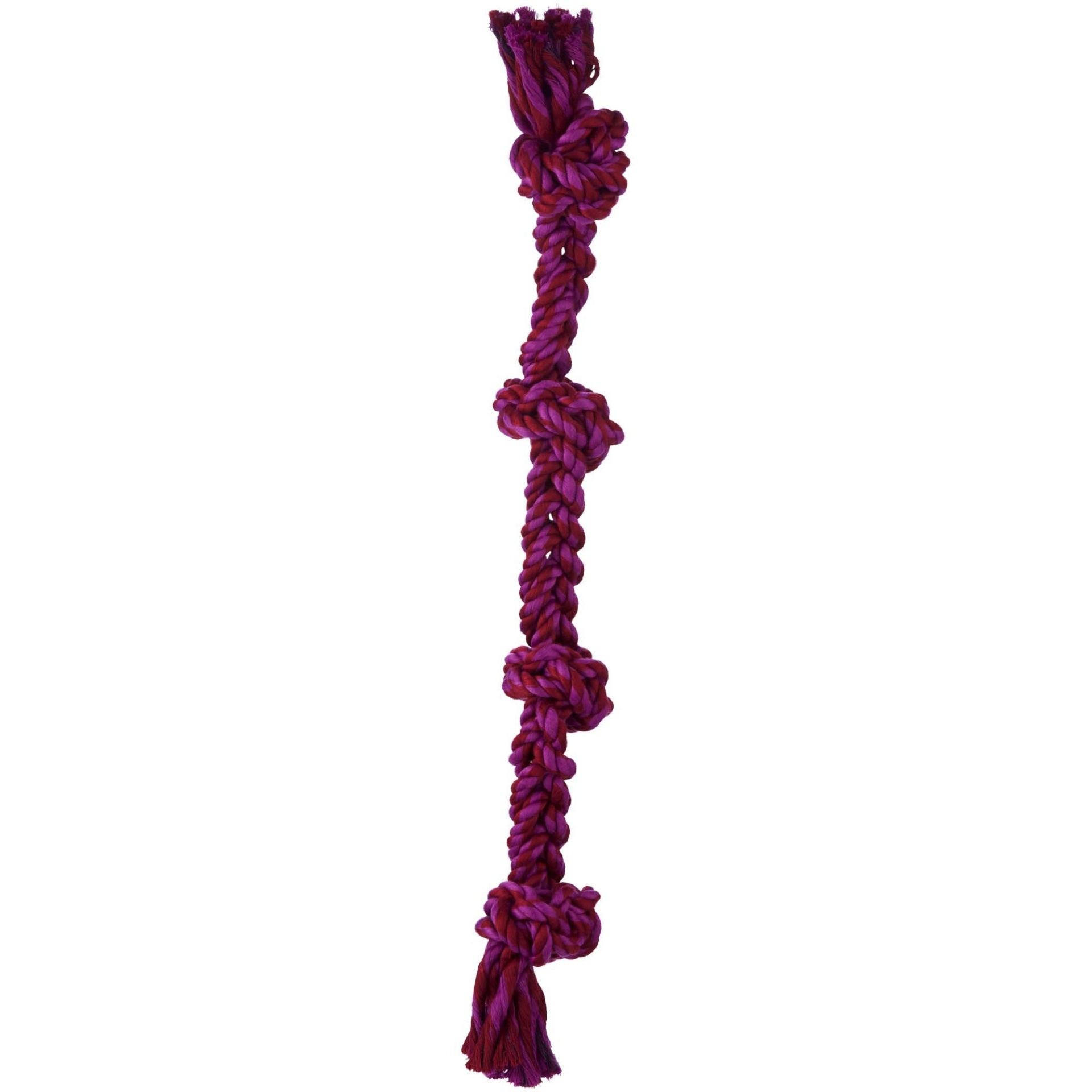 slide 1 of 1, Leaps & Bounds Rope Tug Twisted Dog Toy in Assorted Colors, x-large