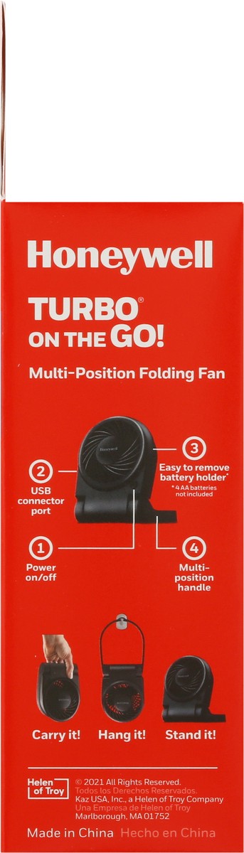 slide 8 of 9, Honeywell Turbo On the Go! Portable Folding Fan 1 ea, 1 ct