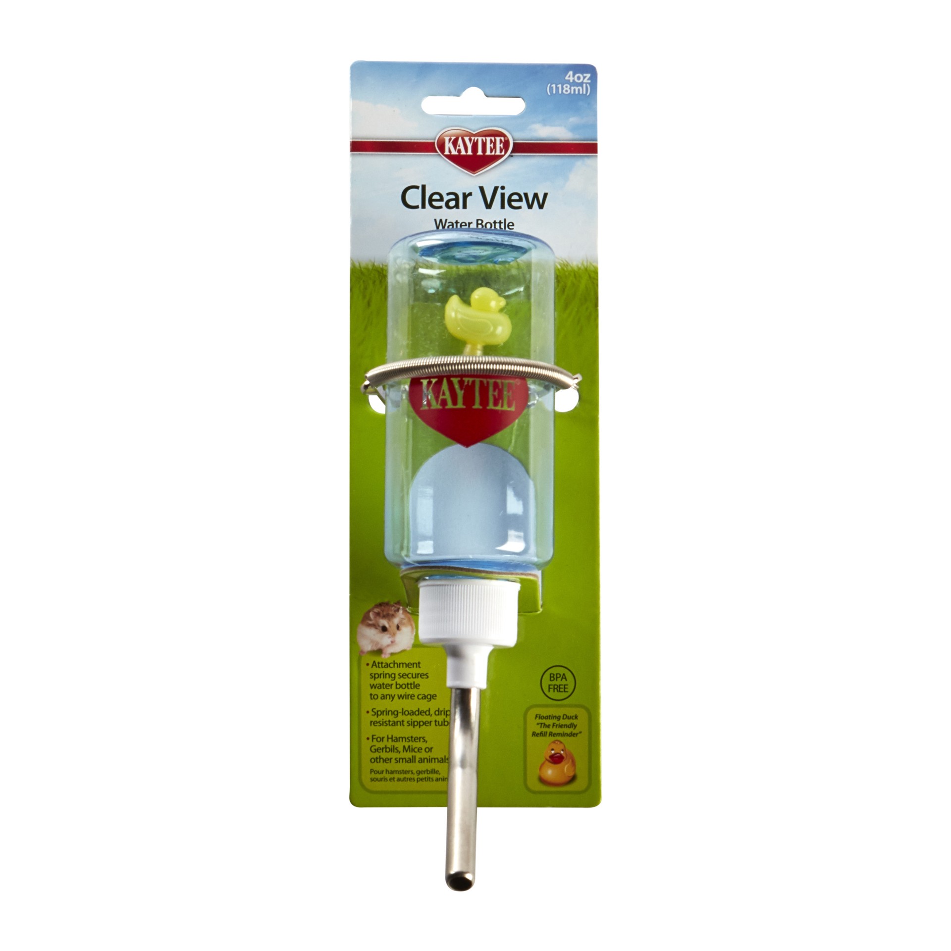 slide 8 of 8, Kaytee Hard Goods Kaytee Clear Water Bottle, Single 4 oz, 1 ct