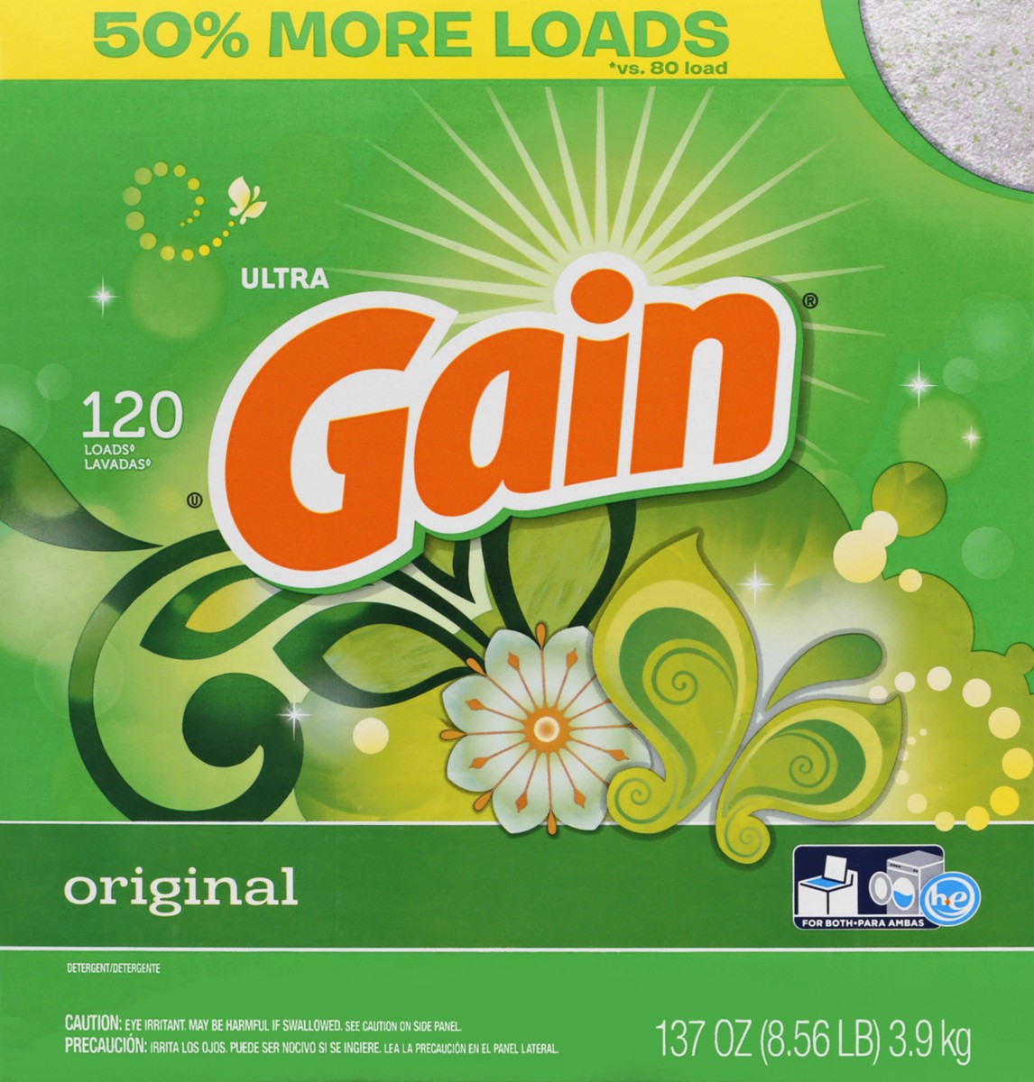 slide 6 of 9, Gain Original Powder Laundry Detergent, 137 Oz., 137 oz