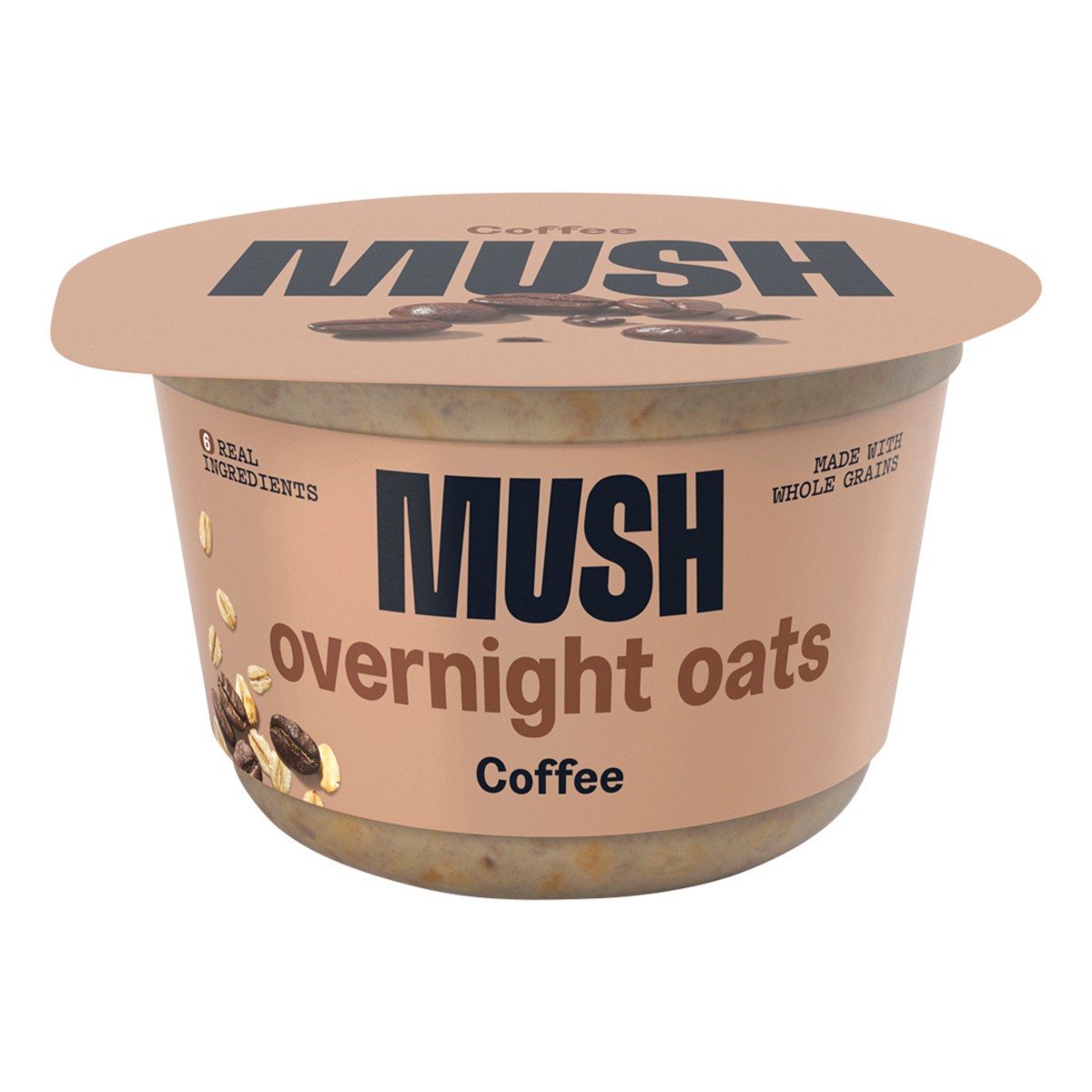 slide 1 of 5, MUSH Coffee Overnight Oats, 5 oz