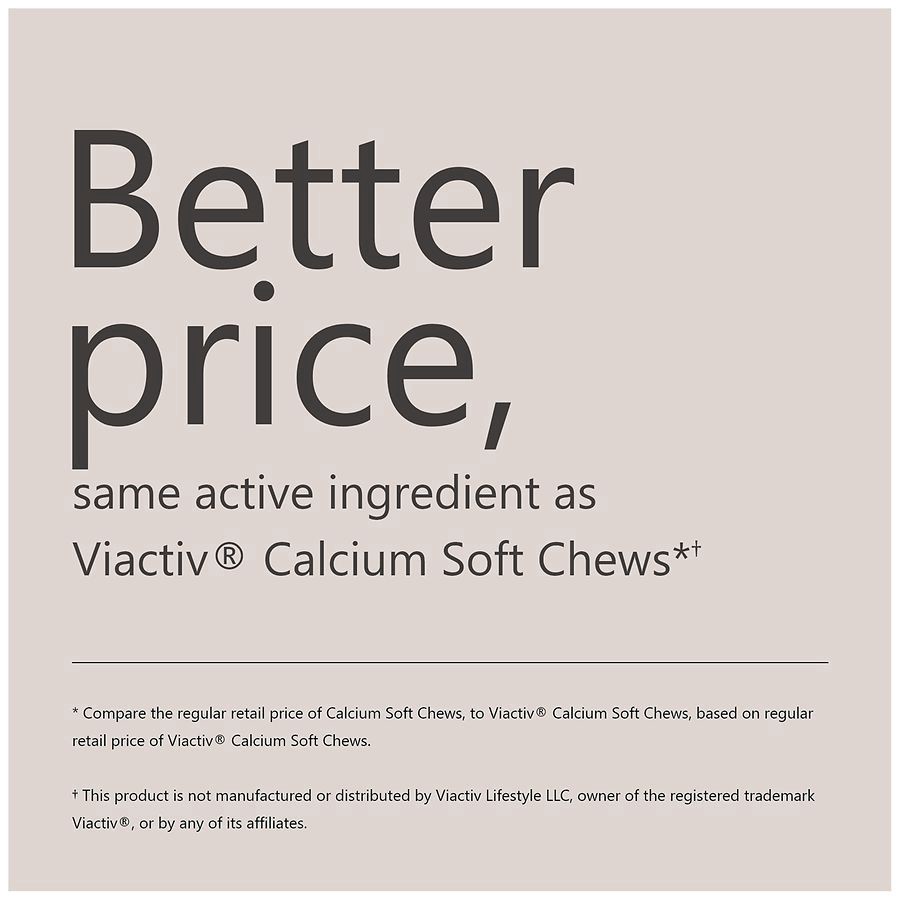 slide 2 of 5, Walgreens Calcium Soft Chews - Chocolate Chocolate, 100 ct