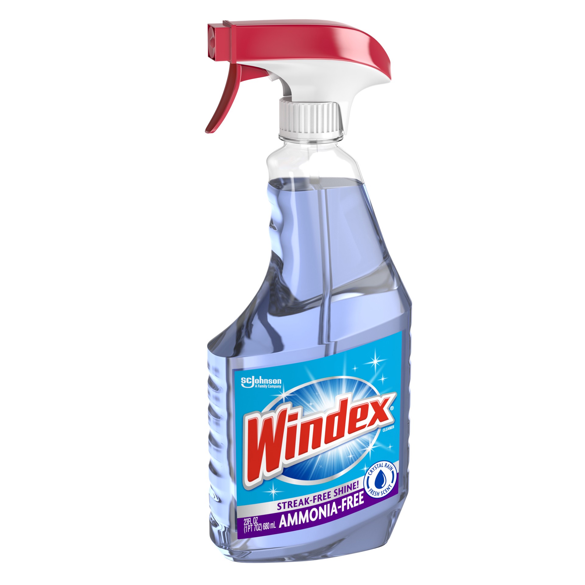 slide 2 of 5, Windex Ammonia-Free Glass Cleaner, Crystal Rain Scent, Spray Bottle, 23 fl oz, 