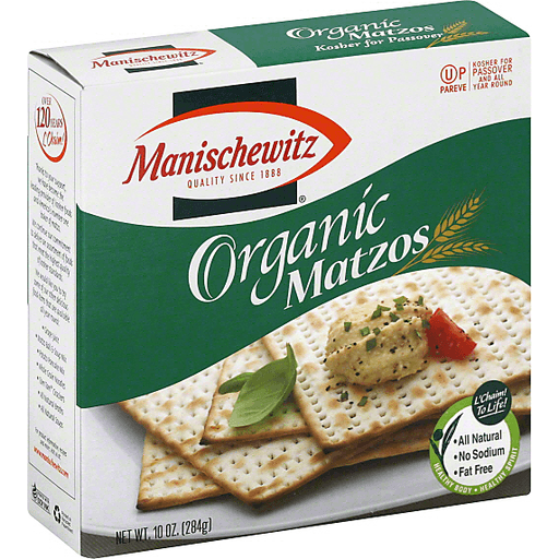 slide 2 of 2, Manischewitz Organic Matzos, 10 oz