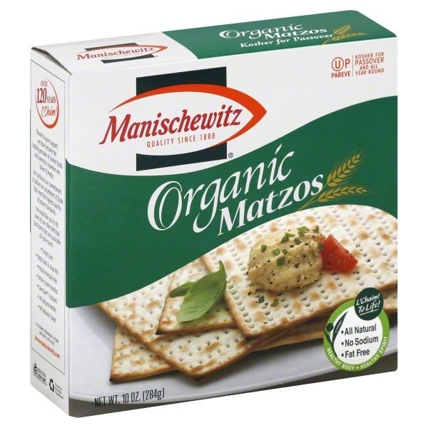 slide 1 of 2, Manischewitz Organic Matzos, 10 oz