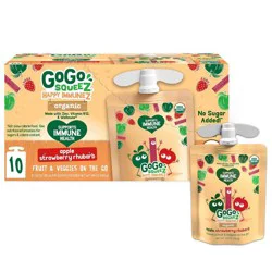 GoGo squeeZ Happy Immunez Strawberry Rhubarb Snack Pouch