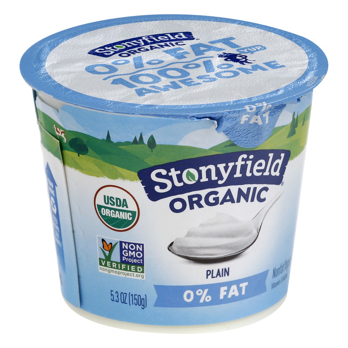 slide 7 of 10, Stonyfield Organic Plain Nonfat Yogurt 5.3 oz. Cup, 5.3 oz