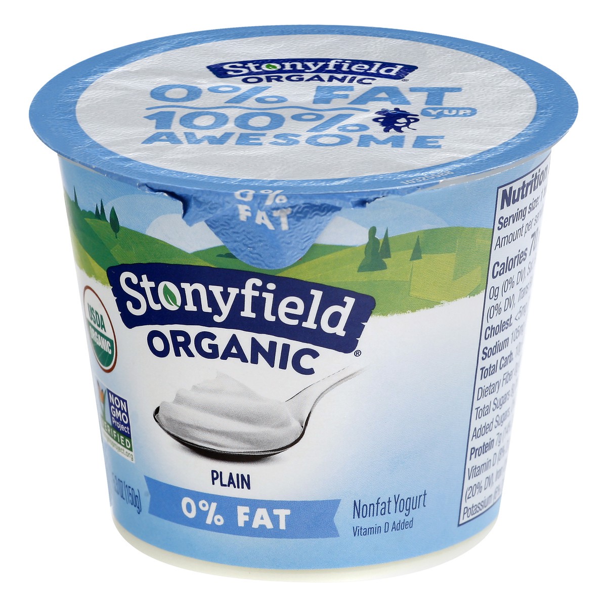 slide 2 of 10, Stonyfield Organic Plain Nonfat Yogurt 5.3 oz. Cup, 5.3 oz