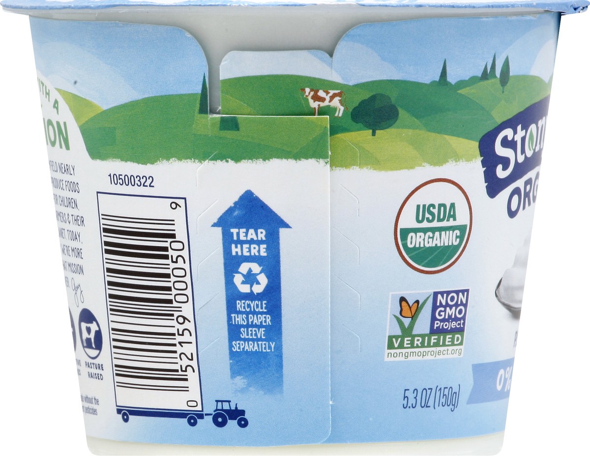 slide 10 of 10, Stonyfield Organic Plain Nonfat Yogurt 5.3 oz. Cup, 5.3 oz