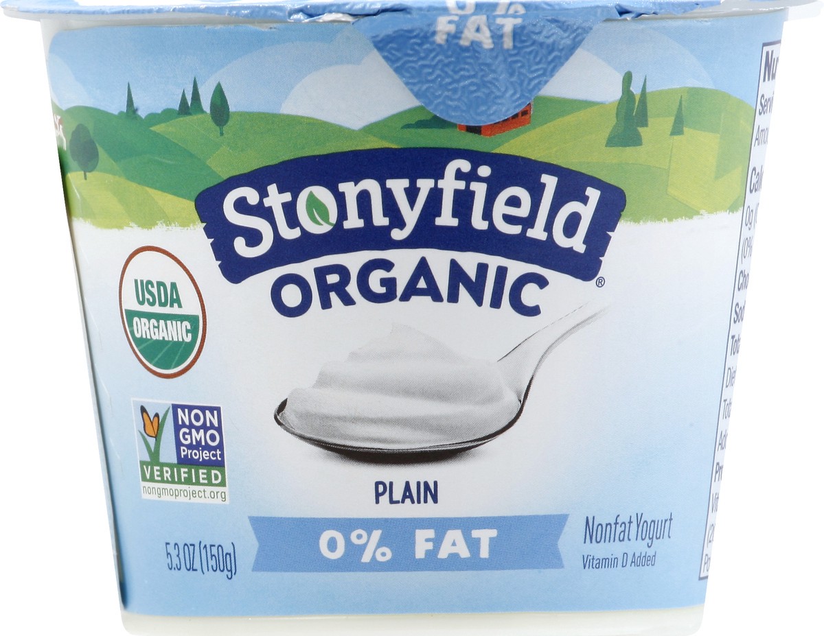 slide 5 of 10, Stonyfield Organic Plain Nonfat Yogurt 5.3 oz. Cup, 5.3 oz