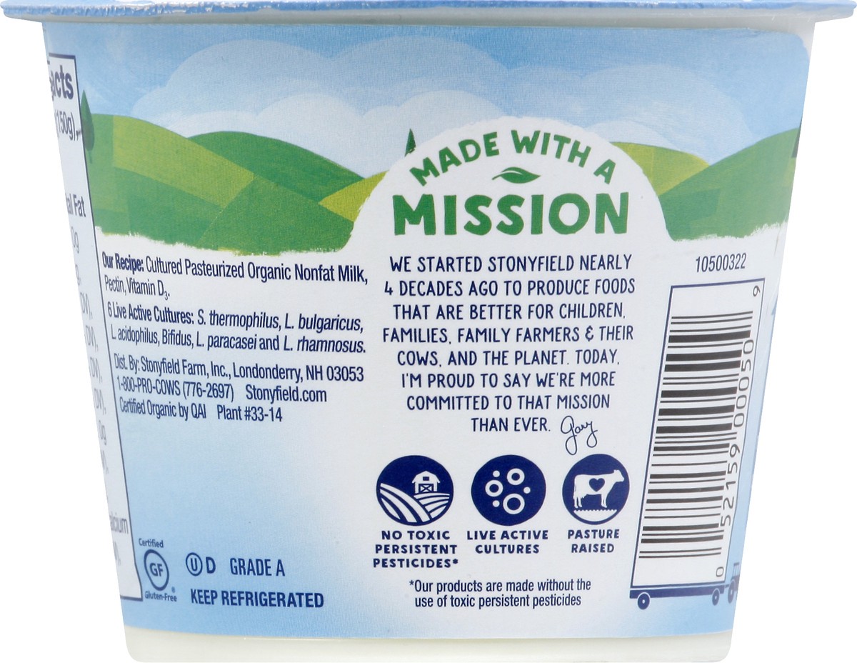 slide 6 of 10, Stonyfield Organic Plain Nonfat Yogurt 5.3 oz. Cup, 5.3 oz