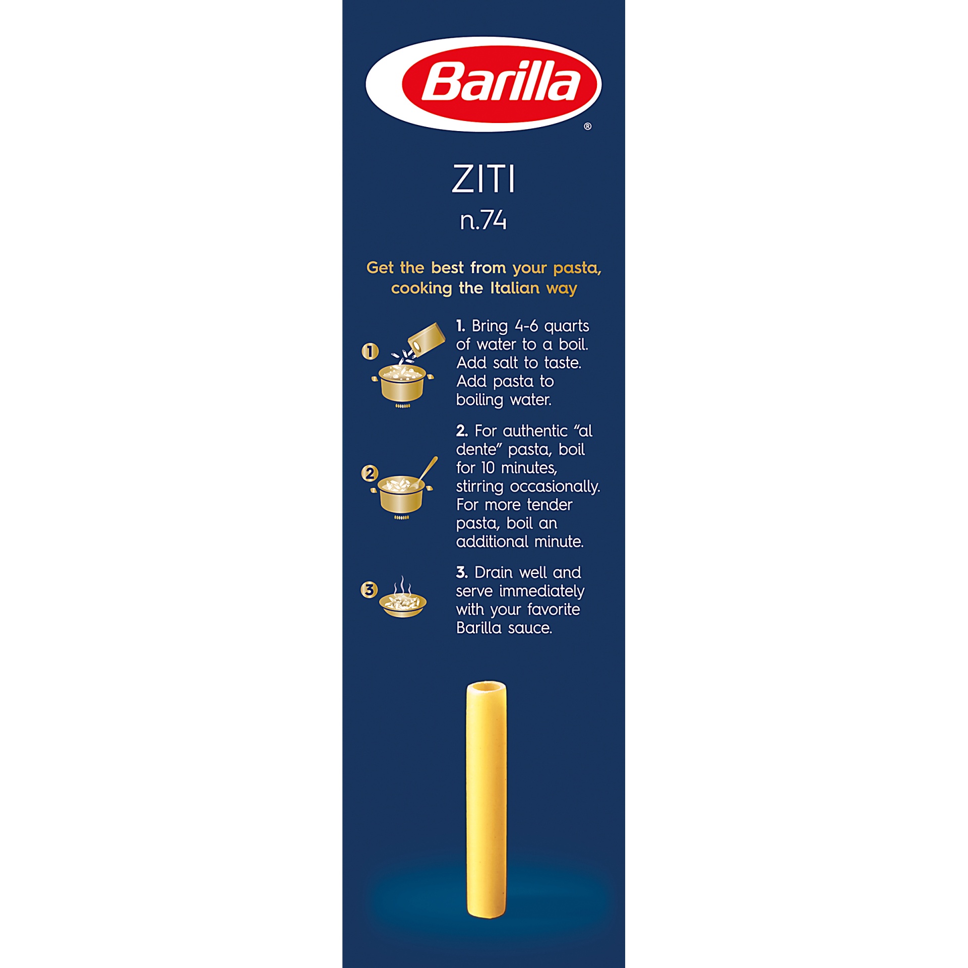 slide 4 of 8, Barilla Ziti Pasta, 16 oz