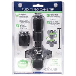 Drive Medical Flex And Go Tool Free Cane Tip /Blstr - Each