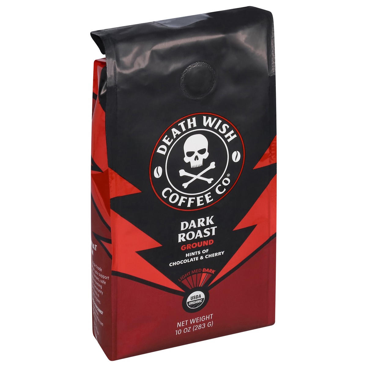 slide 9 of 13, Death Wish Coffee Co. Death Wish Coffee, Organic and Fair Trade, Dark Roast, Ground Coffee, 10 oz, 10 oz