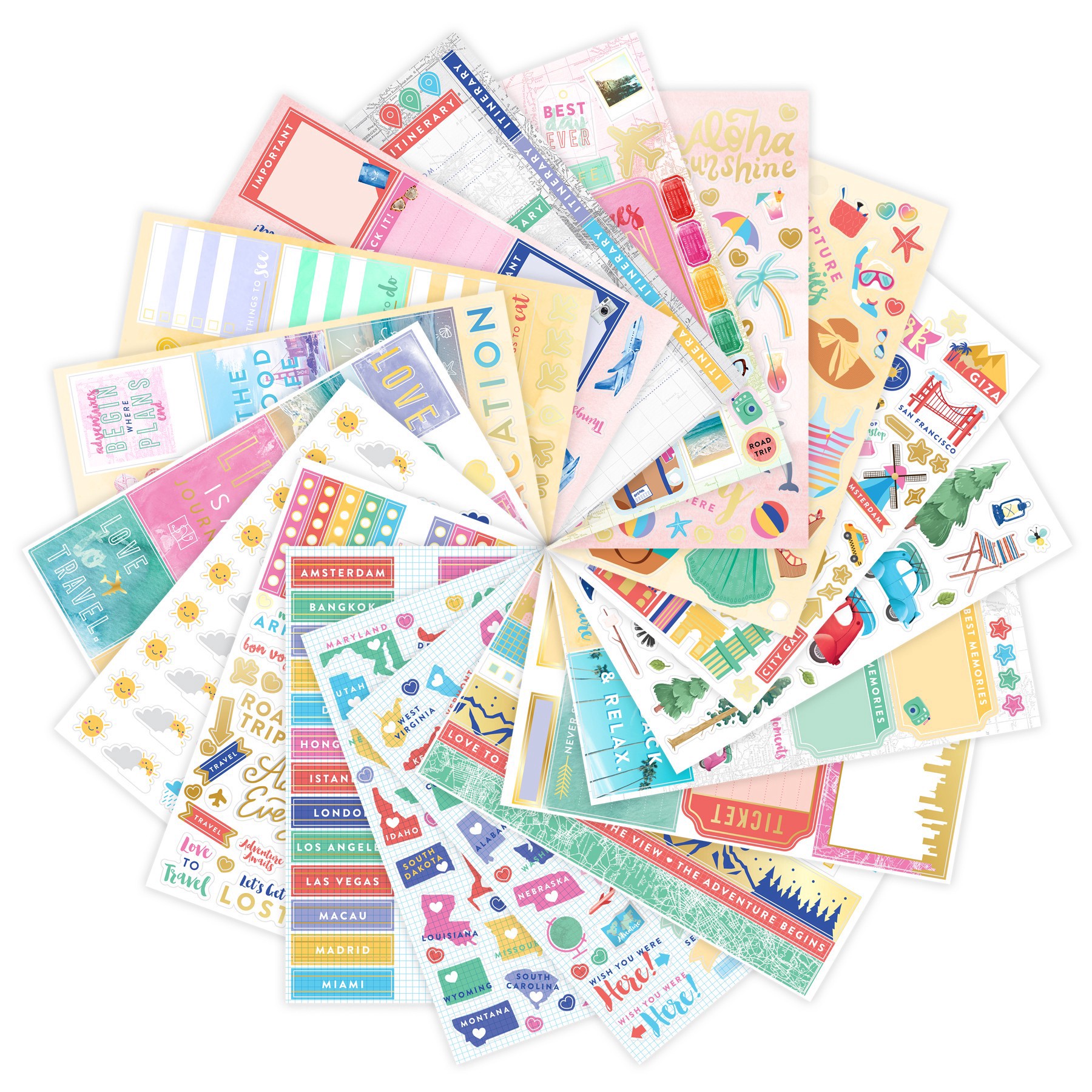 slide 3 of 4, Travel Stickers By Recollections, 4 in x 7 in