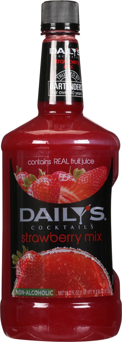 slide 9 of 11, Daily's Cocktails Strawberry Non-Alcoholic Cocktail Mix, 1.75 liter