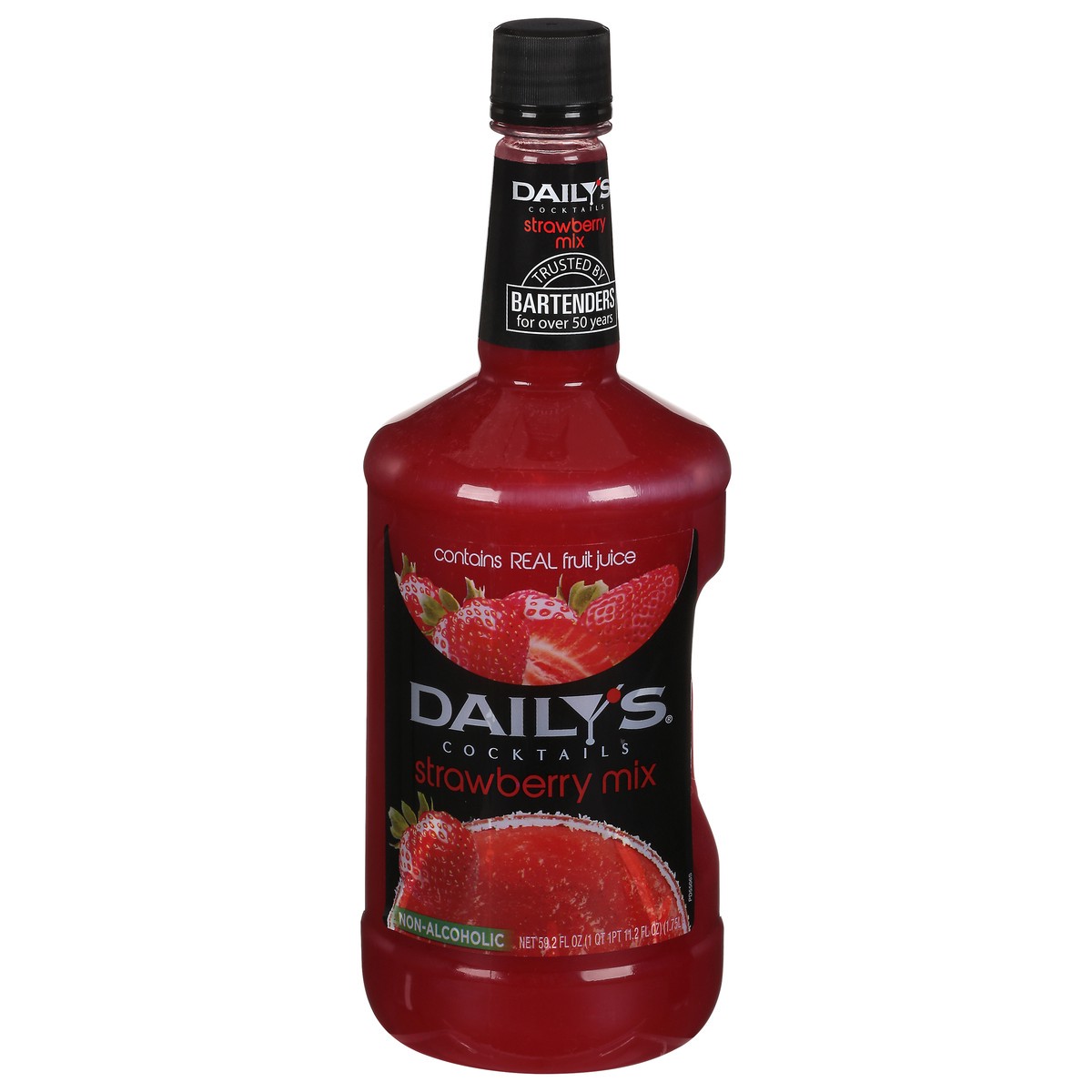 slide 11 of 11, Daily's Cocktails Strawberry Non-Alcoholic Cocktail Mix, 1.75 liter