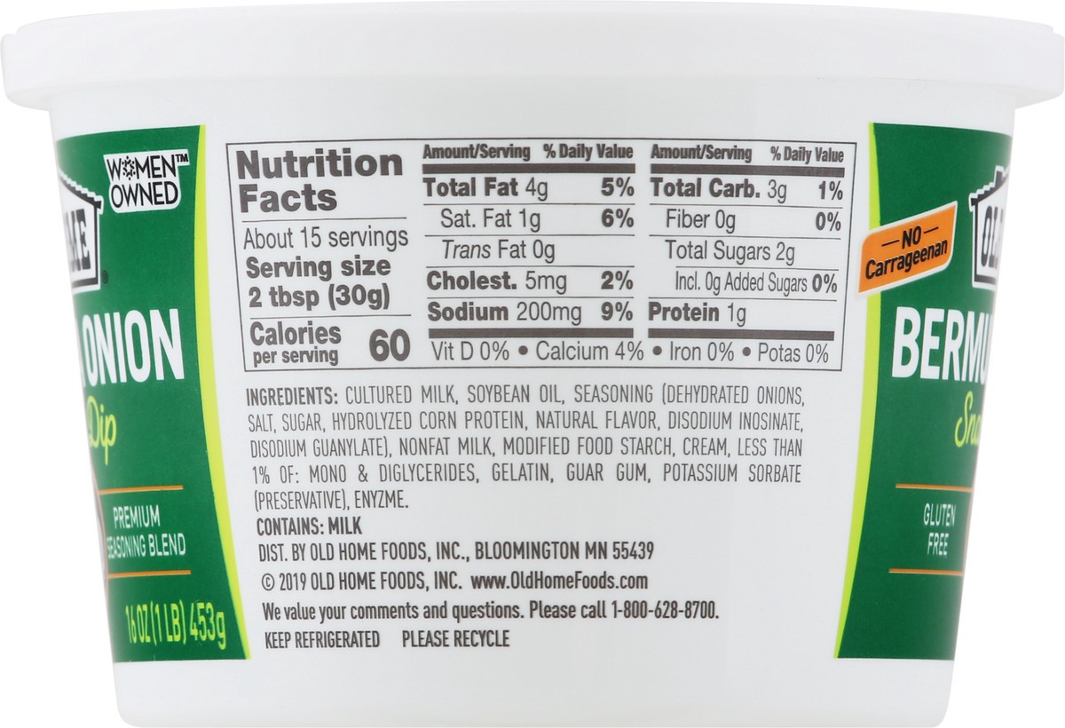 slide 8 of 9, Old Home Bermuda Onion Dip, 16 oz