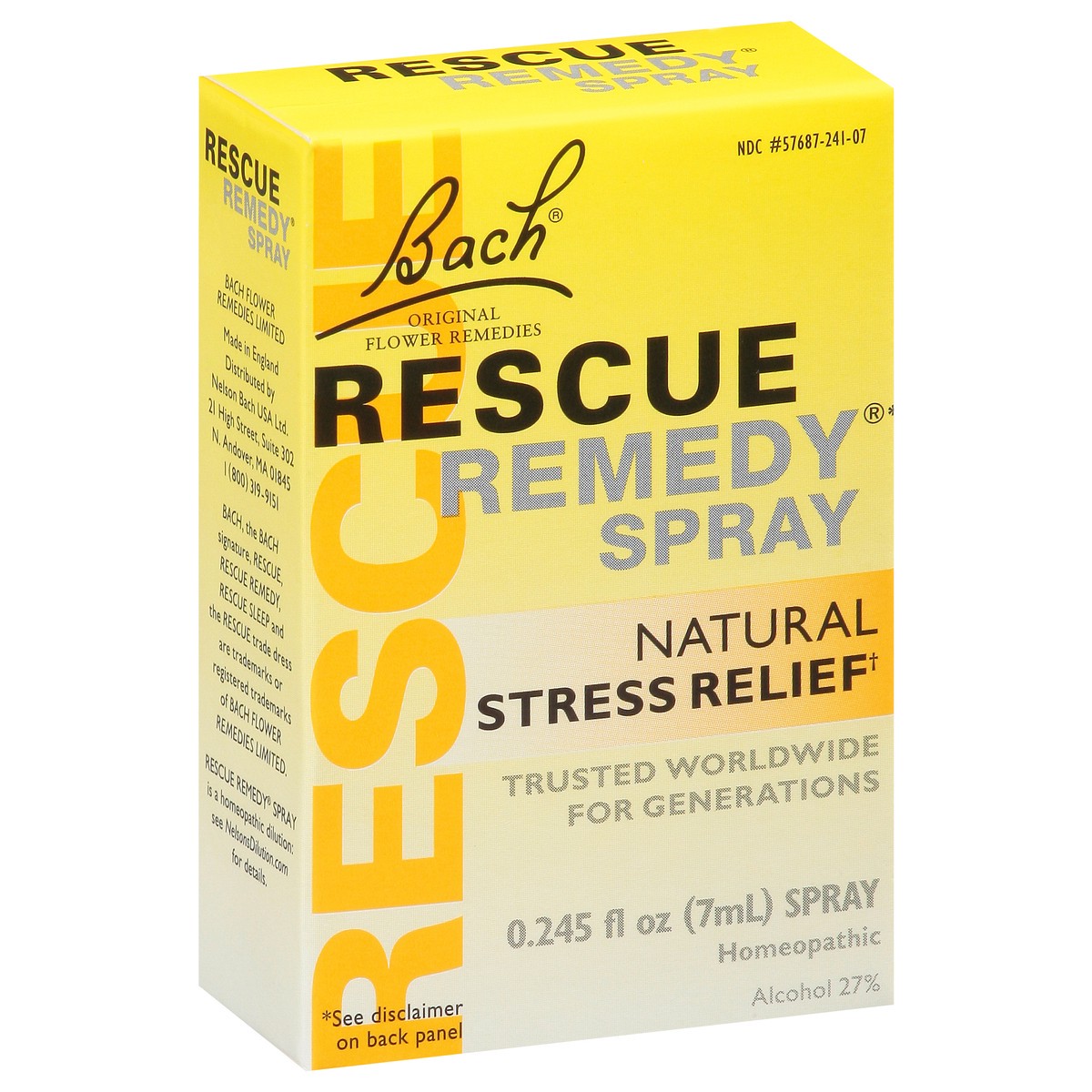 slide 1 of 9, Bach Original Flower Remedies Rescue Remedy Natural Stress Relief Spray 0.245 fl oz, 7 ml