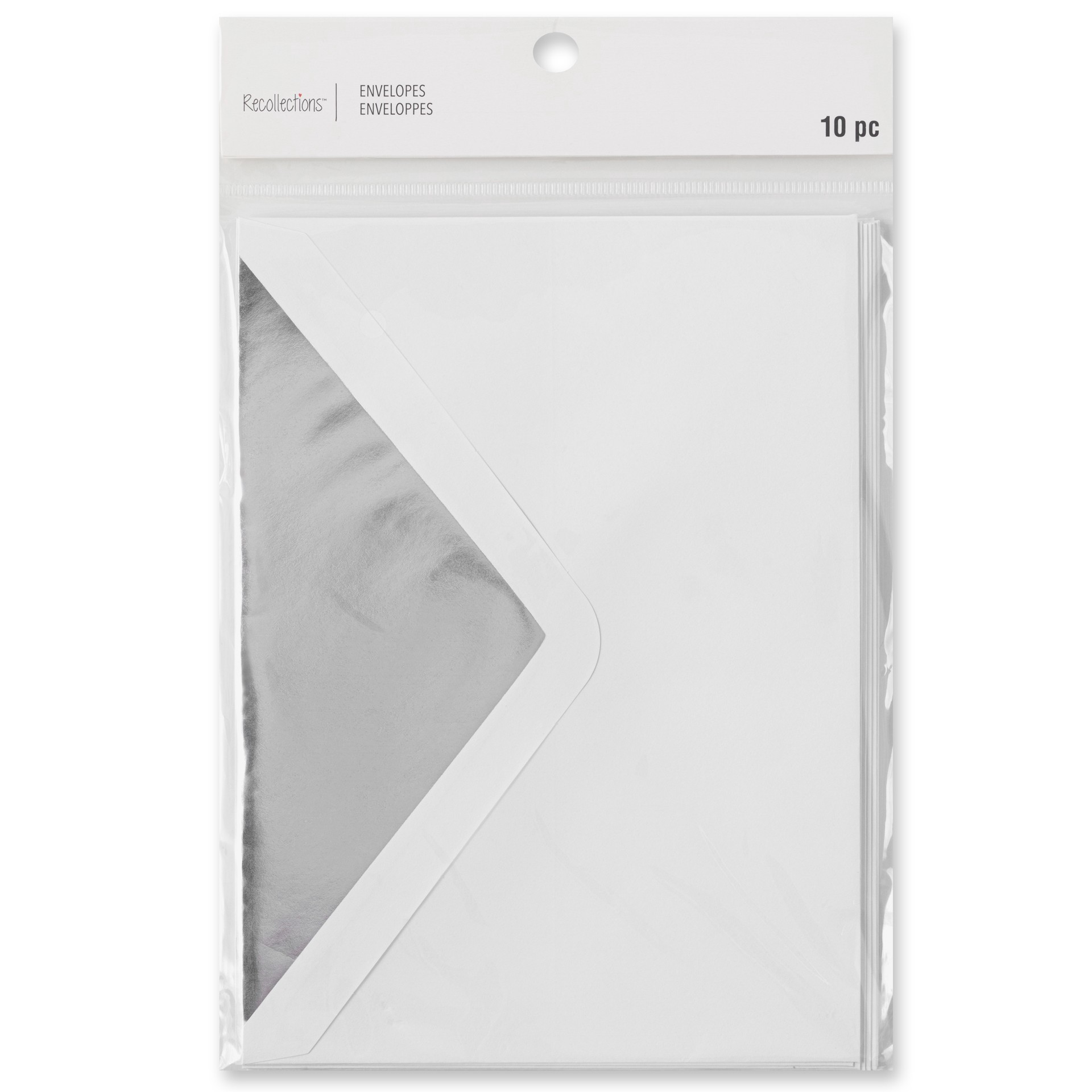 slide 4 of 5, 5.25" X 7.25" Silver Foil Lined Envelopes By Recollections, 10ct., 10 ct