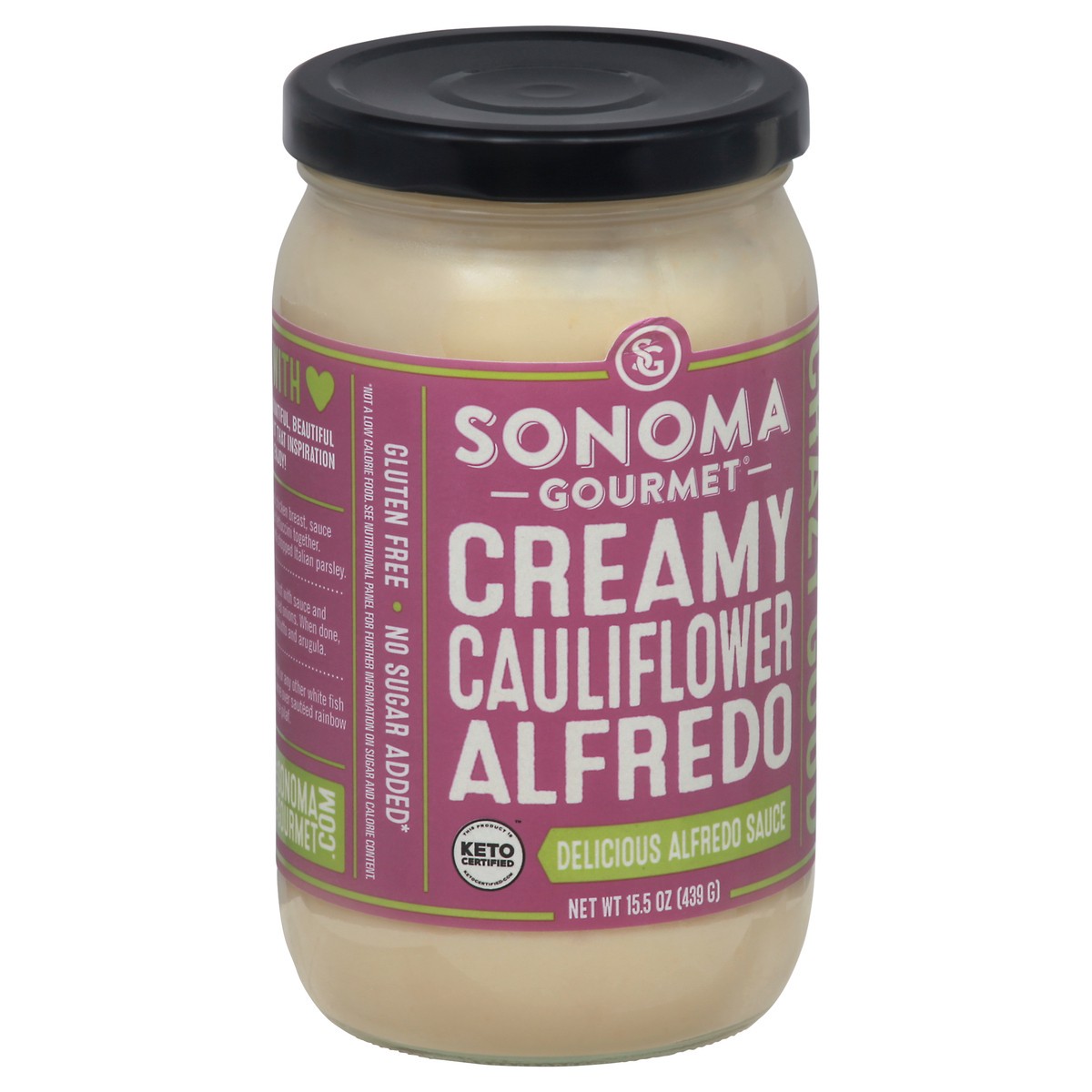 slide 4 of 12, Sonoma Gourmet Creamy Cauliflower Alfredo Sauce, 15.5 oz