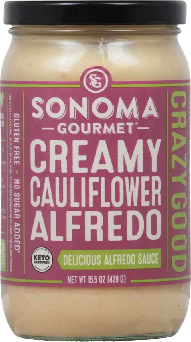 slide 5 of 12, Sonoma Gourmet Creamy Cauliflower Alfredo Sauce, 15.5 oz