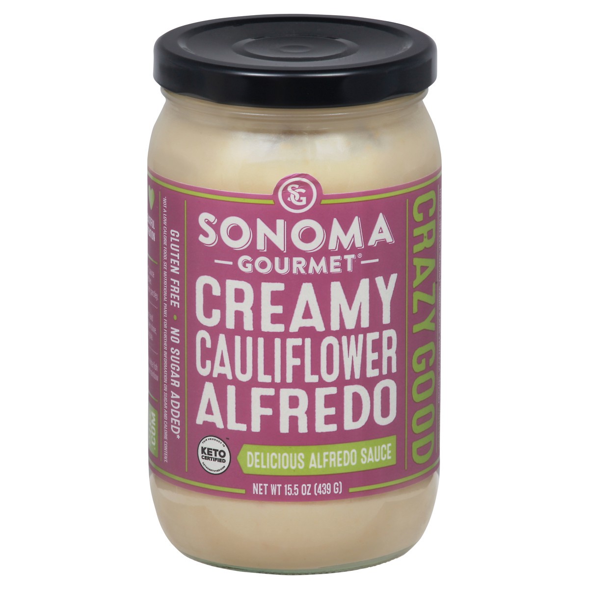 slide 1 of 12, Sonoma Gourmet Creamy Cauliflower Alfredo Sauce, 15.5 oz