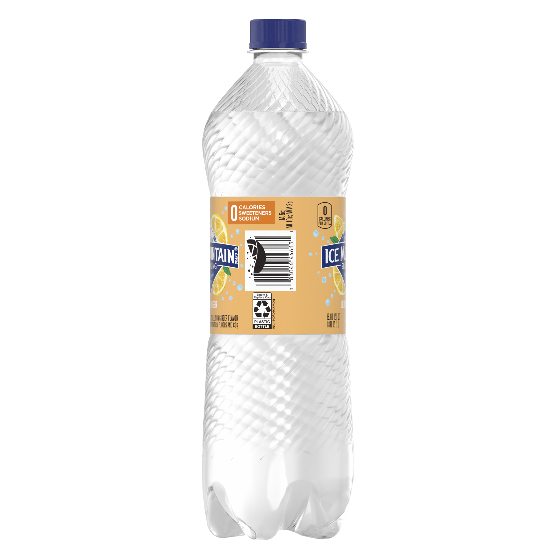 slide 2 of 4, Ice Mountain Sparkling Water, Lemon Ginger, 33.8 oz. Plastic Bottle, 33.8 oz
