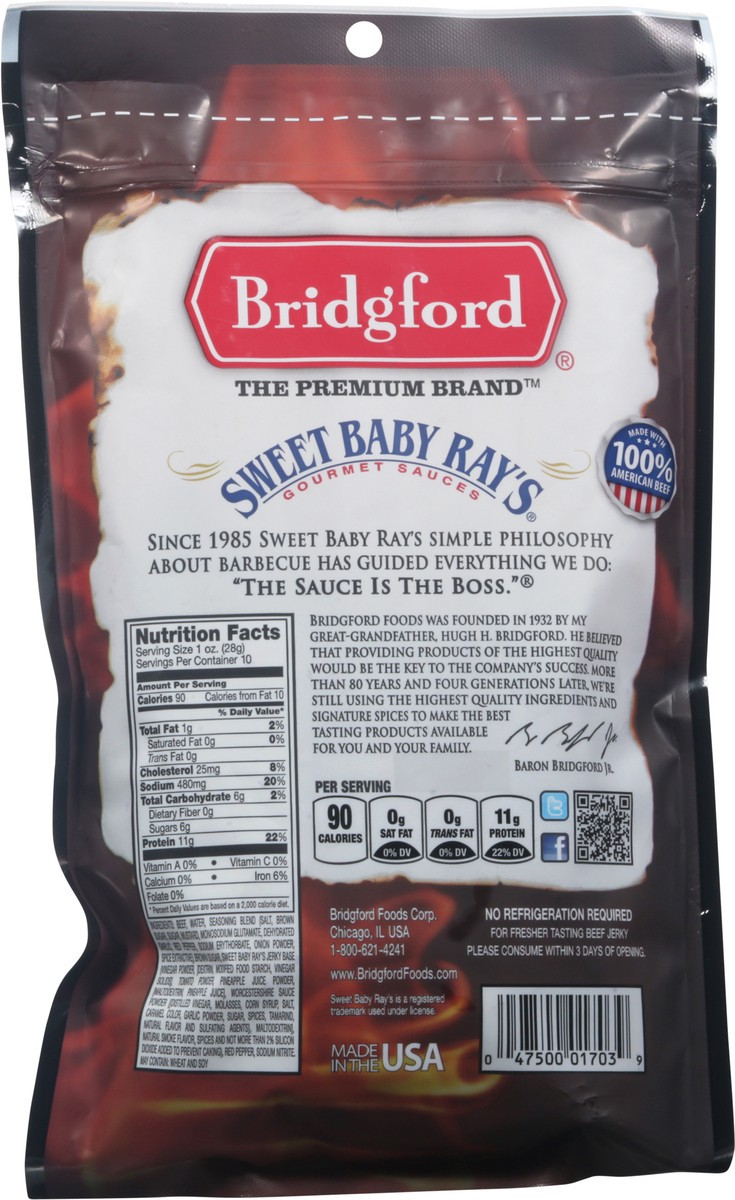 slide 10 of 11, Bridgford Sweet Baby Ray's Sweet 'N Spicy Beef Jerky 10 oz, 10 oz