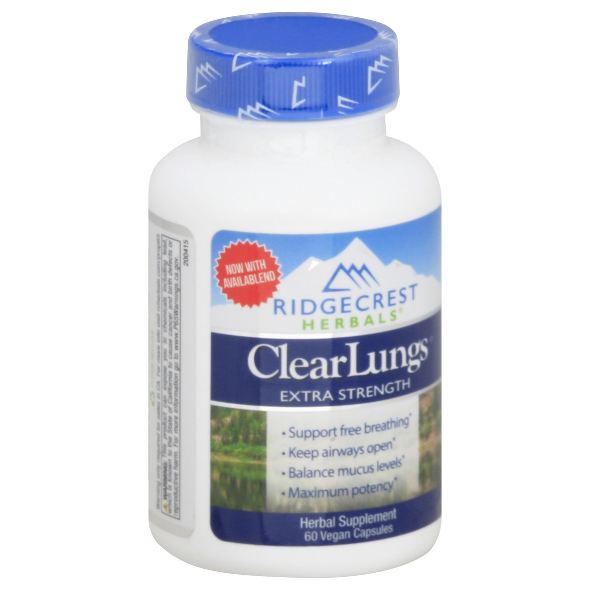 slide 2 of 9, RidgeCrest Herbals Vegan Capsules Extra Strength ClearLungs 60 ea, 60 ct