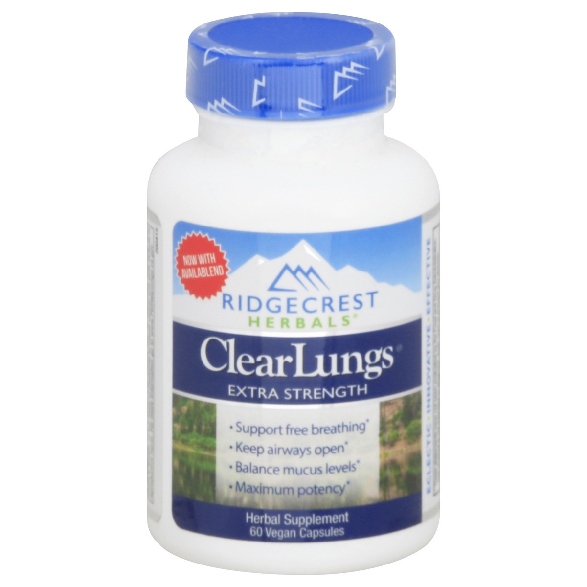 slide 1 of 9, RidgeCrest Herbals Vegan Capsules Extra Strength ClearLungs 60 ea, 60 ct