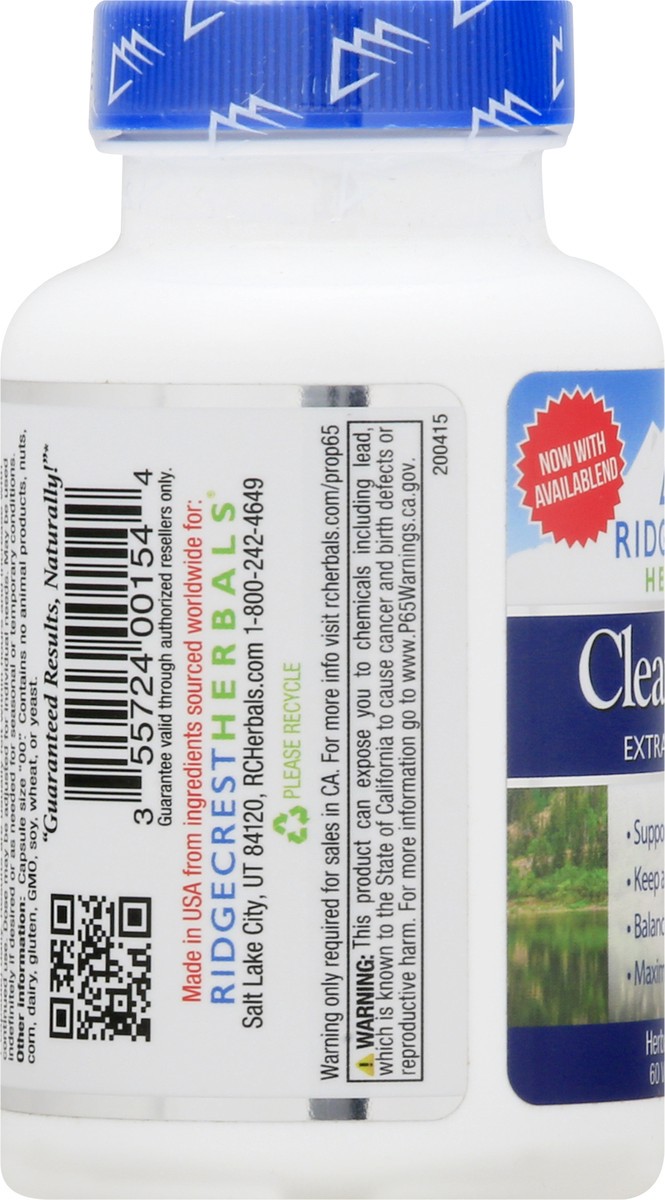 slide 7 of 9, RidgeCrest Herbals Vegan Capsules Extra Strength ClearLungs 60 ea, 60 ct