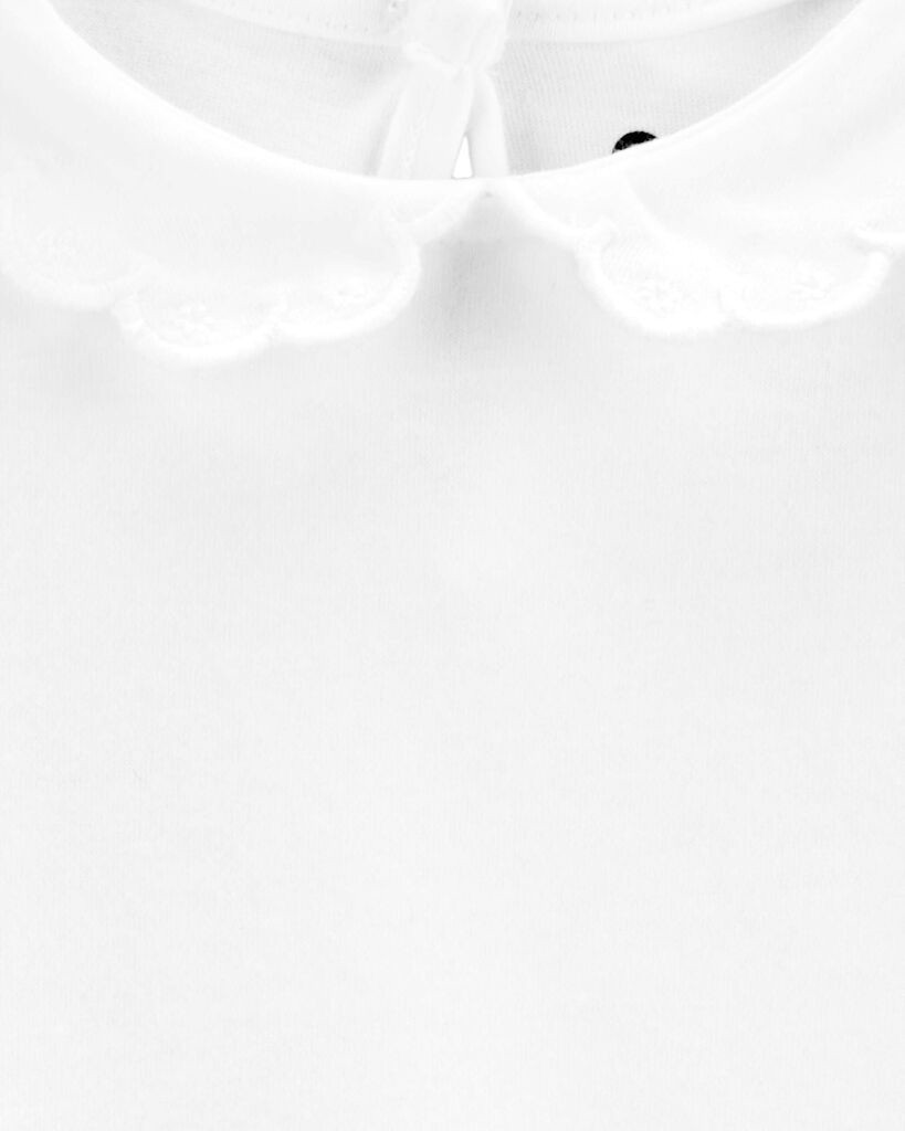 slide 2 of 2, Oshkosh Baby Scalloped Peter Pan Bodysuit White 24M, 1 ct