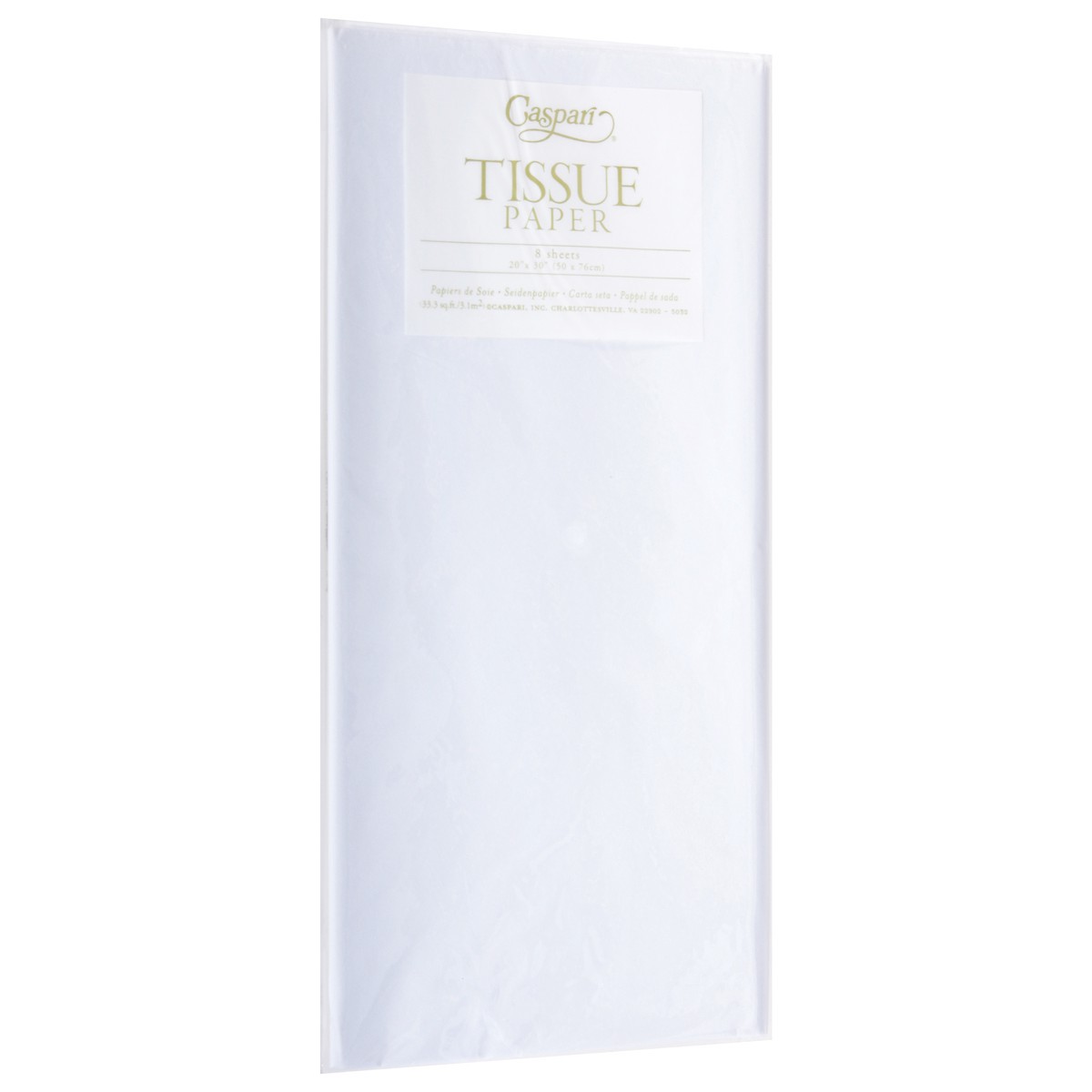slide 2 of 4, Caspari White Tissue Paper 8 ea, 8 ct