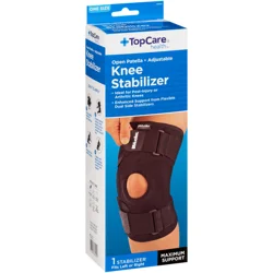 TopCare One Size Maximum Support Open Patella Adjustable Knee Stabilizer