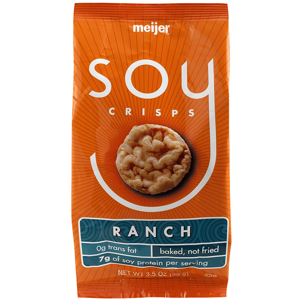 slide 1 of 1, Meijer Soy Ranch Flavored Crisps, 3.5 oz