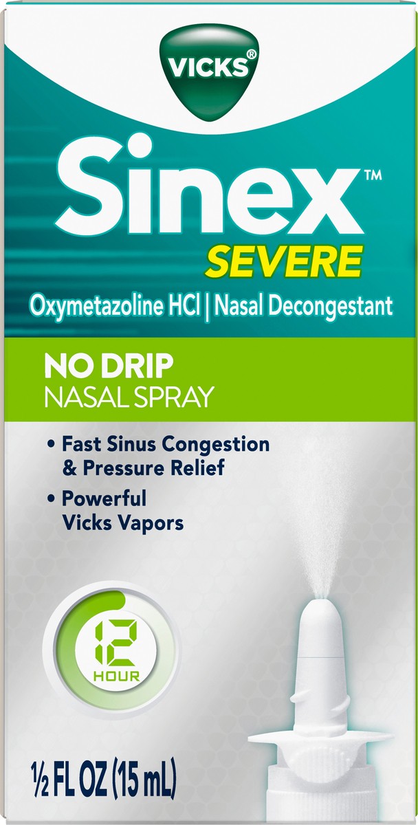 slide 3 of 3, Vicks Sinex 12 Hour Severe No Drip Nasal Spray 0.5 oz, 0.5 oz