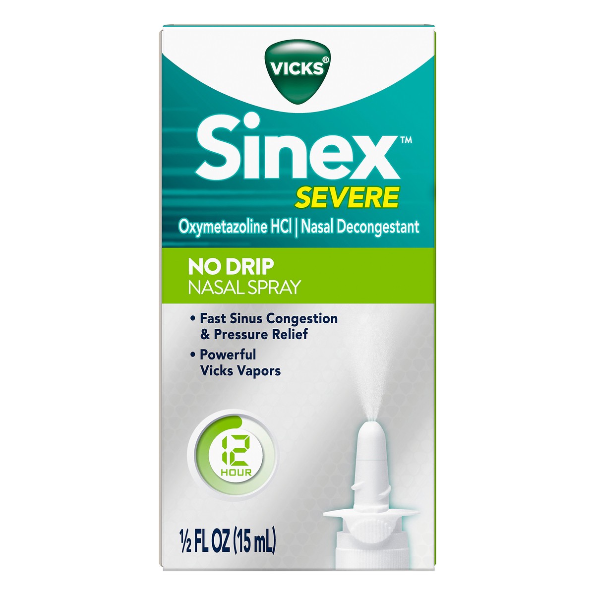 slide 1 of 3, Vicks Sinex 12 Hour Severe No Drip Nasal Spray 0.5 oz, 0.5 oz