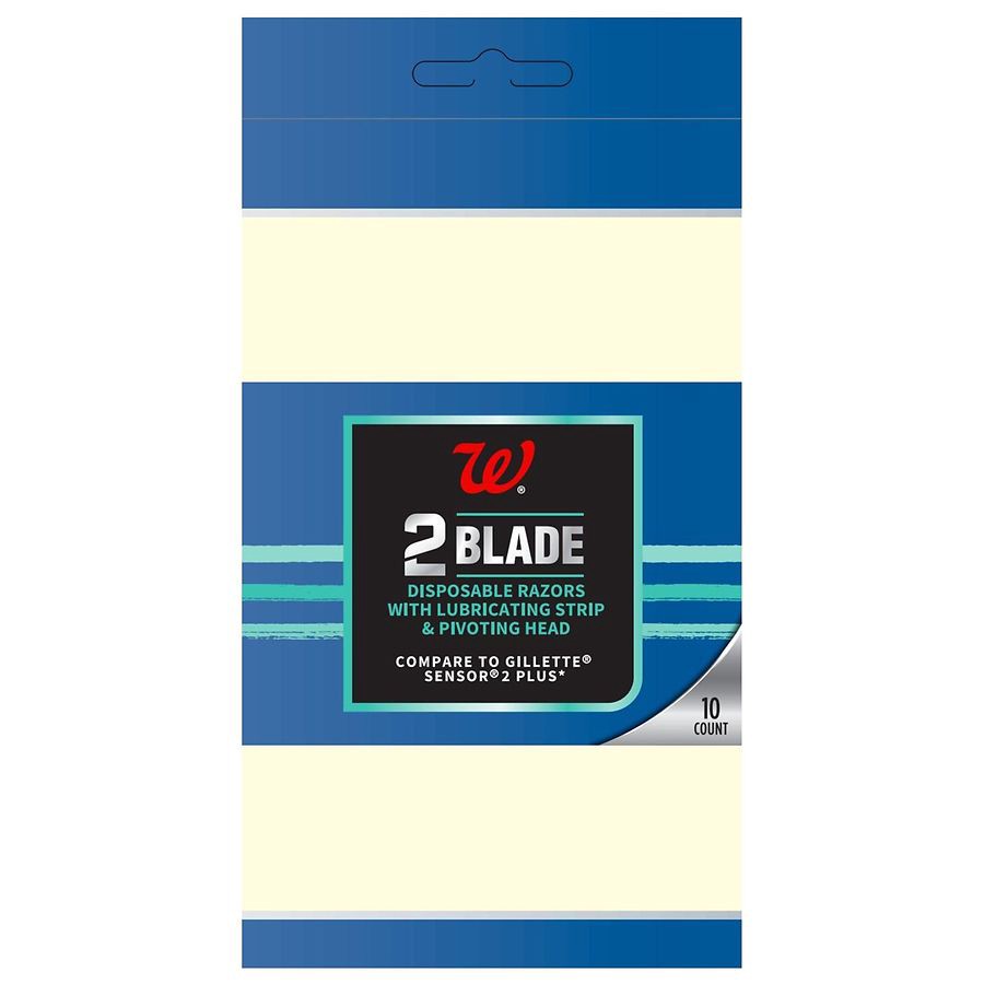 slide 1 of 1, Walgreens Men's Two Blade Disposable Razor, 10 ct
