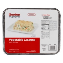 slide 1 of 1, Gordon Choice Vegetable Lasagna, 80 oz